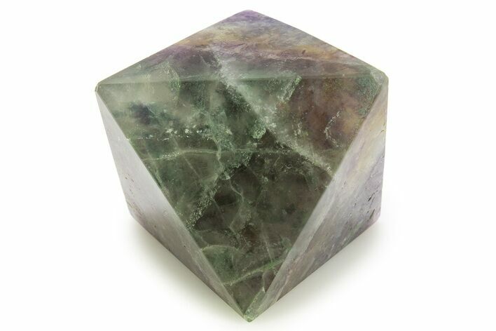 Polished Colorful Fluorite Octahedron - China #331772